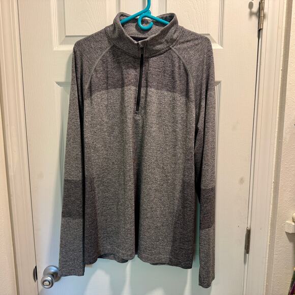 All In Motion Athletic Shirt 1/4 Zip Pullover Mens XXL Gray 2-Tone A-0077 Sporty - Picture 2 of 10